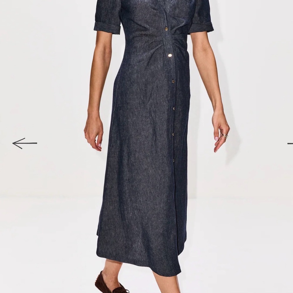 Chic Button-Down Denim Maxi Dress